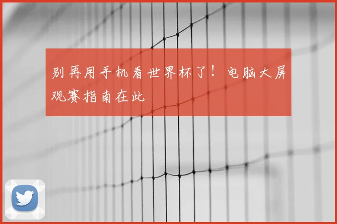 别再用手机看世界杯了！电脑大屏观赛指南在此
